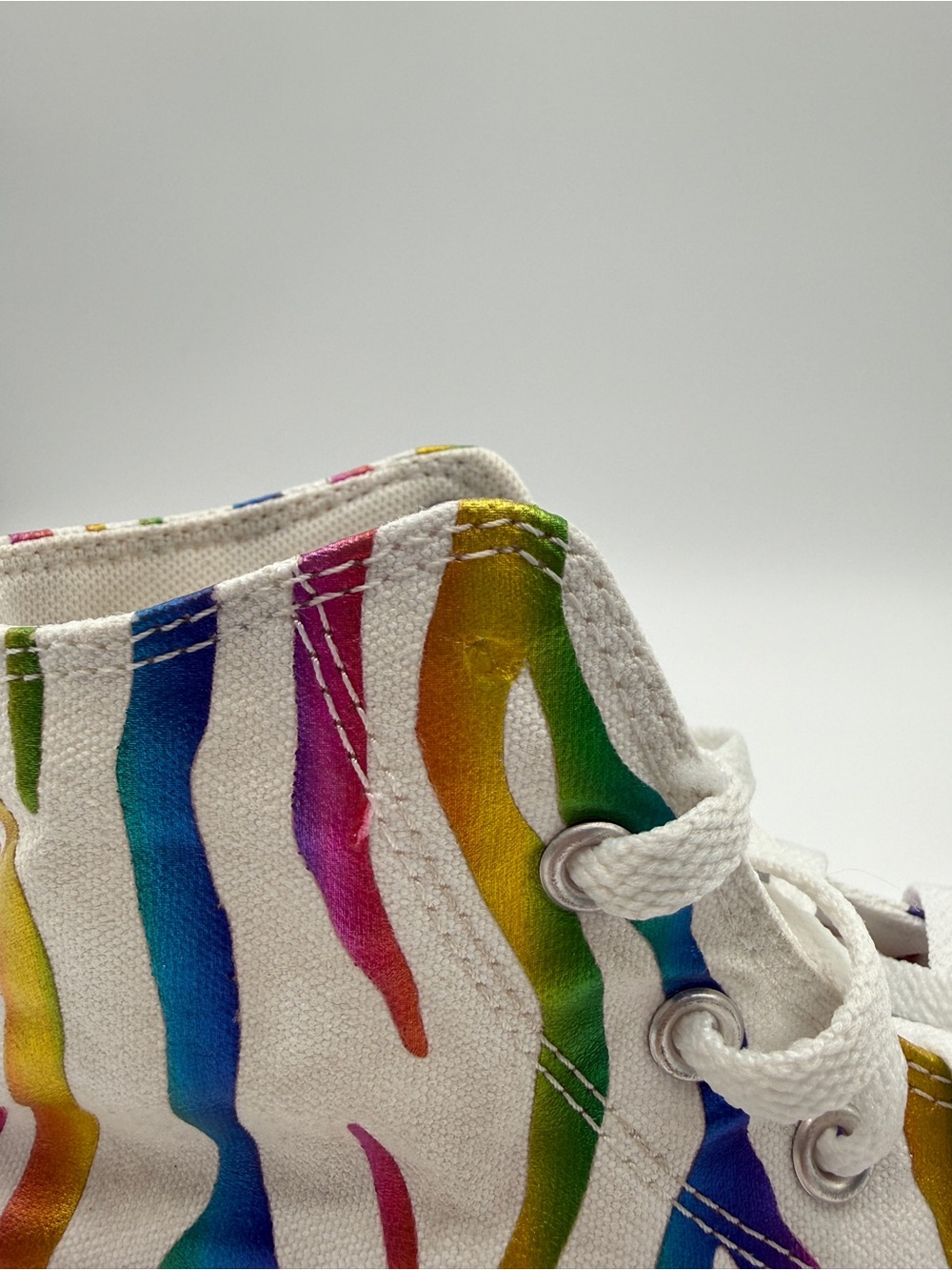 Converse Chuck Taylor Rainbow Stripe High Top Sneakers Mens 5 Womens 6.5 - Picture 9 of 10